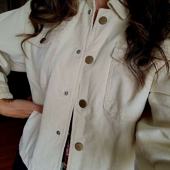 White corduroy Jacket size S - Picture 1 of 2